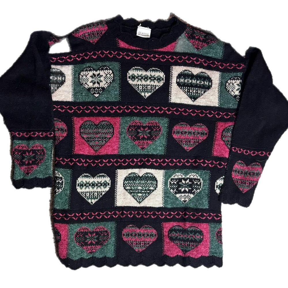 Multi coloured knitted sweater  (womens L)